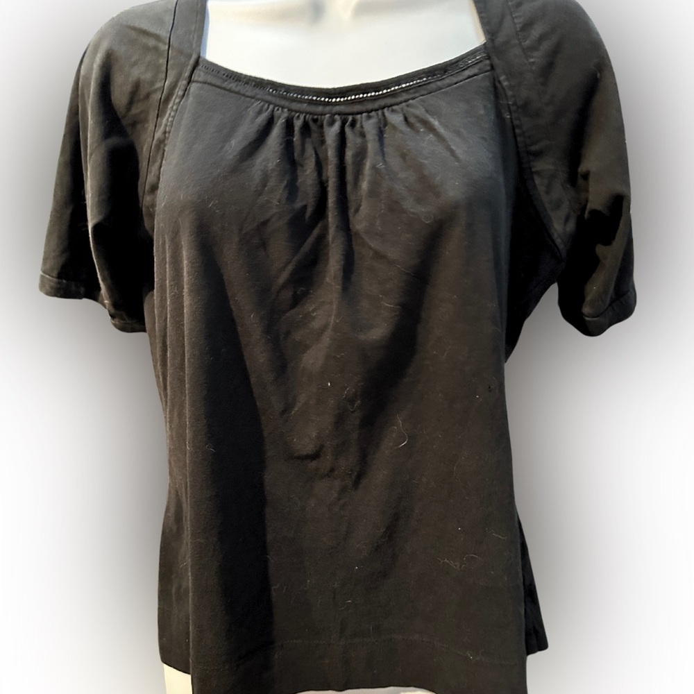 a.n.a. Black Short Sleeve Top Womens Size Medium